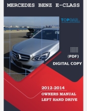 MERCEDES BENZ E CLASS 2012 2013 2014 OWNERS MANUAL
